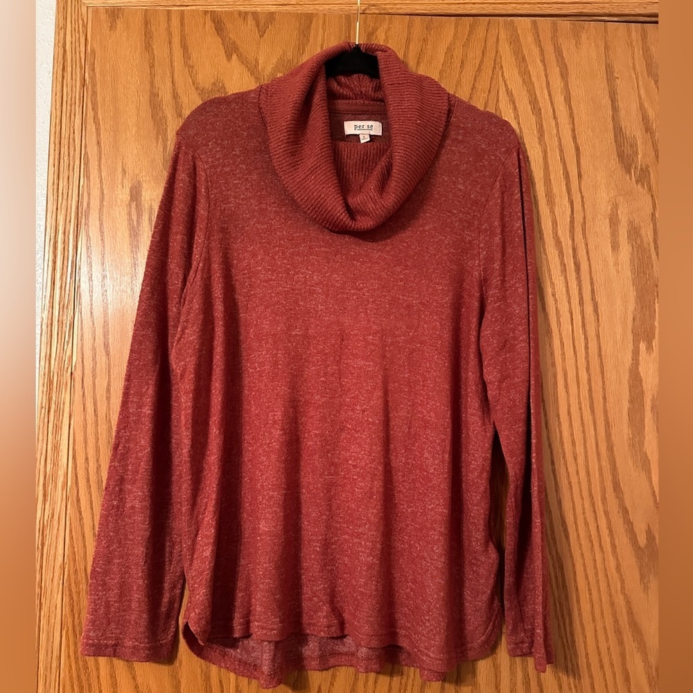 Per Se Cowl Neck Sweater - Size L